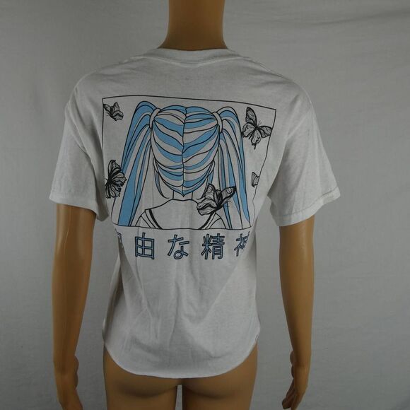 Fifth Sun Anime School Girl Graphic Crop Top T Shirt Tee Sun Moon Sailor Small - Picture 9 of 10